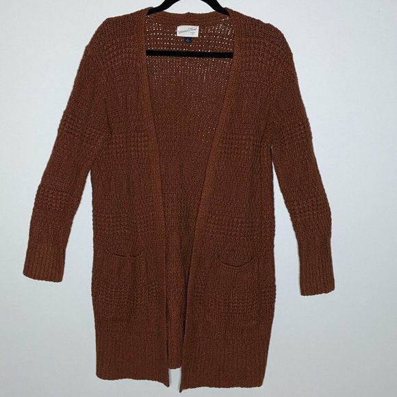 Universal Thread Sweaters - Burnt Orange Knit Duster Long Line Cardigan Fall Winter Sweater Universal Thread